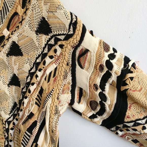 VINTAGE 1990s Tundra Textured Chunky Knit Sweater - Picture 5 of 8